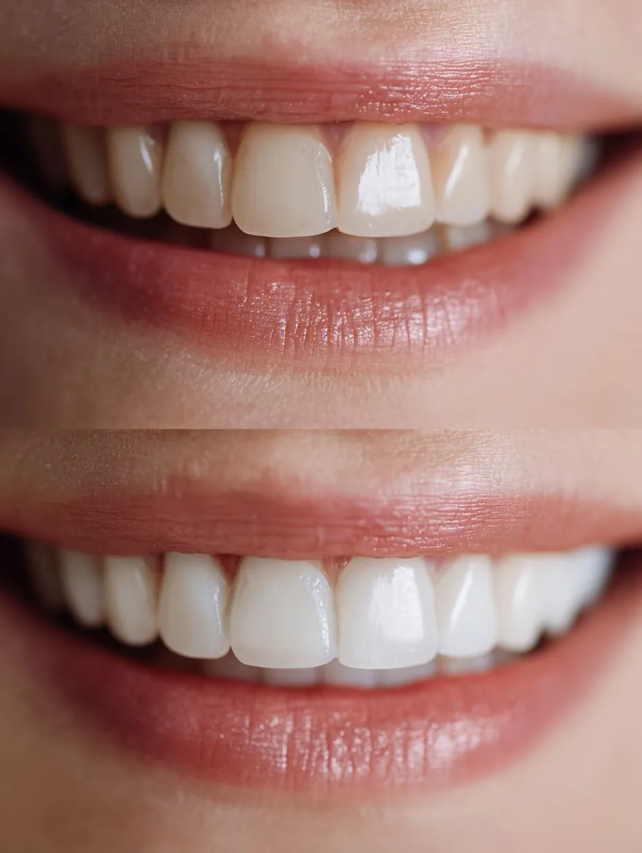 Resultado de clareamento dental com refinamento e harmonia no sorriso